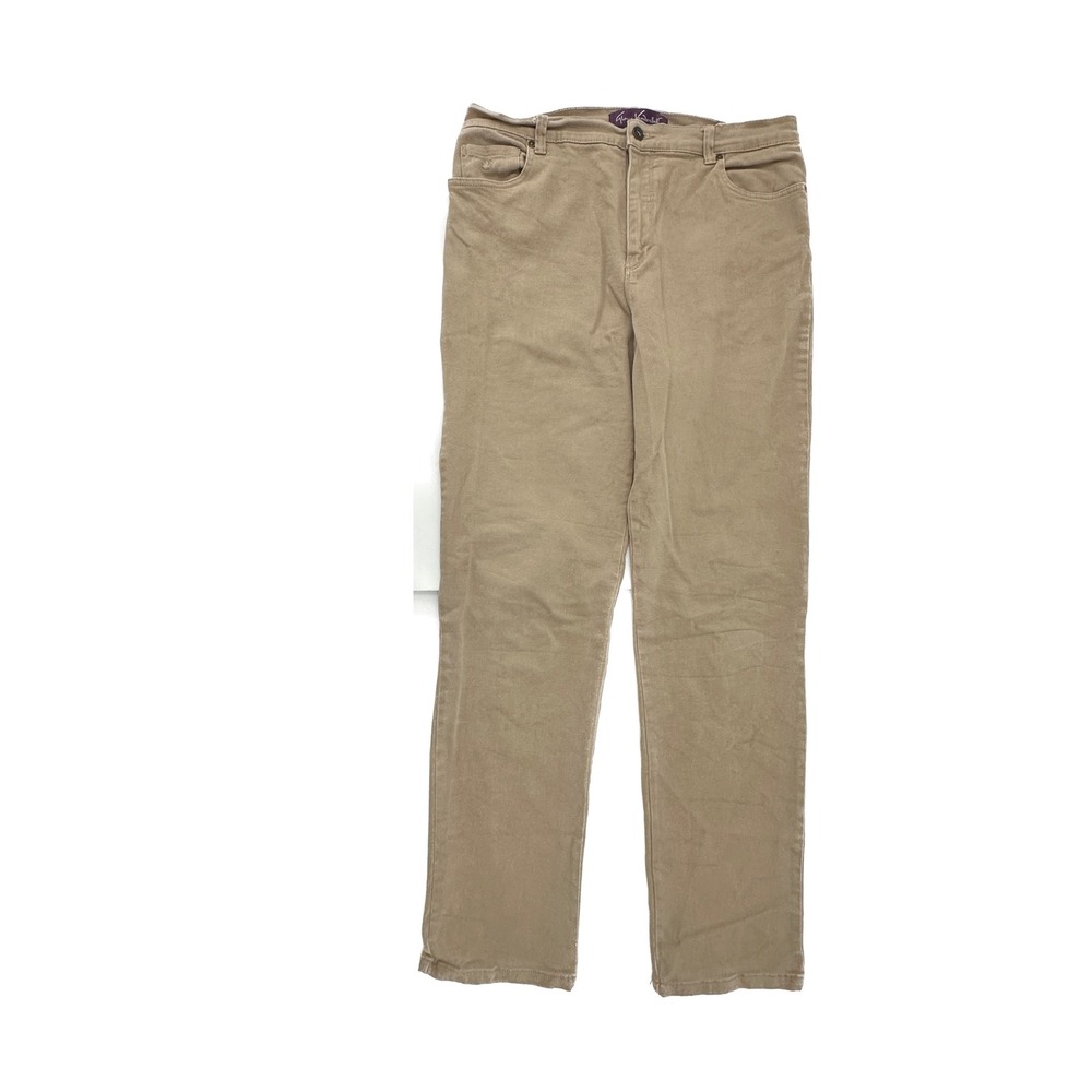 Gloria‎ Vanderbilt Amanda Straight Leg Women's size 12 Long Beige Denim Jeans